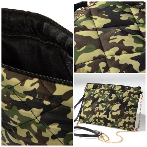 Camo Padded Mini Crossbody Bag - Picture 2 of 7